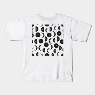 Moon phases with paw prints Kids T-Shirt